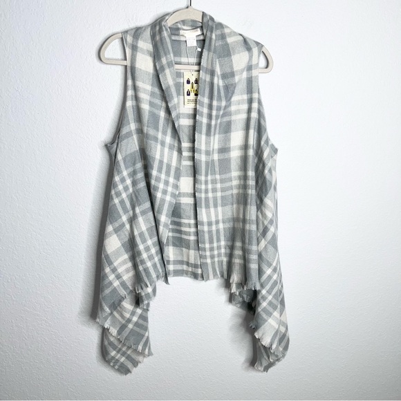 Seven Islands Cardigan Women One Size Draped Shawl Sweater Gray Open Front B18 - Picture 1 of 6